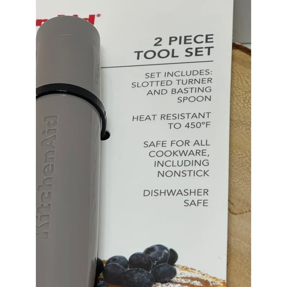Kitchenaid Gray two piece tool, set Turnerand pasting spoon new with tags!